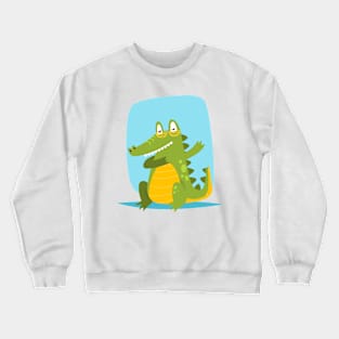 The alligator crocodile returns its inclusion Crewneck Sweatshirt